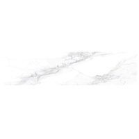 Plinthe carrelage imitation marbre blanc brillant - Kian - 60 x 9 cm - ép. 8,5 mm