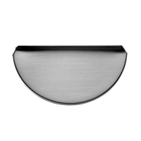 Talon symétrique à souder en zinc naturel Rheinzink pour gouttière demi-ronde de développé 333 MM