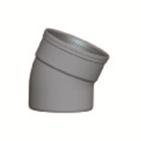 COUDE PVC CR8 MALE FEMELLE 22°30 D 125 ASSAINISSEMENT A JOINT