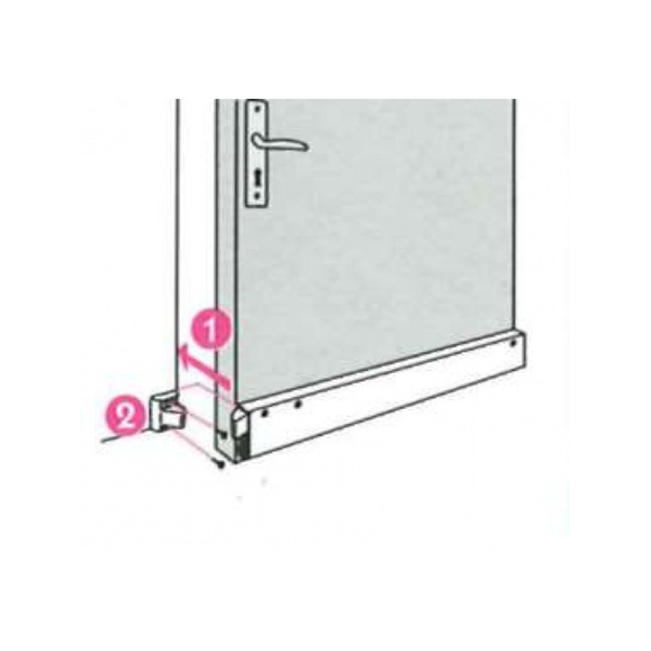 Plinthe automatique klomatic prestige couleur blanc longueur 0.83 m