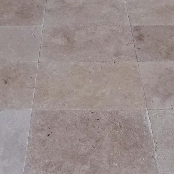 Dalle pierre naturelle TRAVERTIN pour sol et mur - Marbre light mix - 61 CM x 40,6 CM - Ép.12 MM