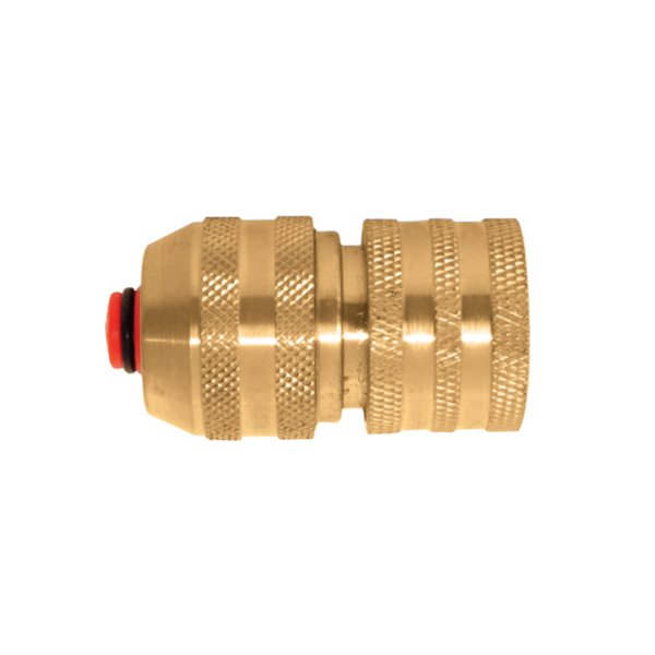 Raccord stop automatique 3 billes pour tuyau arrosage - Diamètre 19 mm - Fitt - Laiton