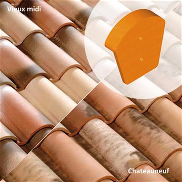 Fronton de faîtière ronde à emboîtement (36XG)