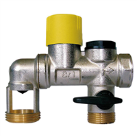 Groupe de Sécurité NF 3/4" à garde d'air droite - Siège téflon pour eau calcaire