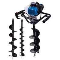 Tarière thermique Scheppach EB2000 - 1,97 CV - Moteur 2 temps - Avec 3 tarières de ⌀ 100 mm, ⌀ 150 mm et ⌀ 200 mm