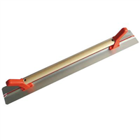 Règle à dresser les enduits en aluminium lisse sans dent - Poignée bois - Longueur 1,20 m