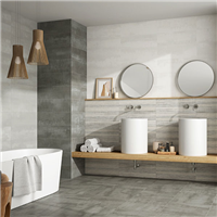 Faïence murale effet '"béton" CUSSET - Blanco 20 cmx60 cm