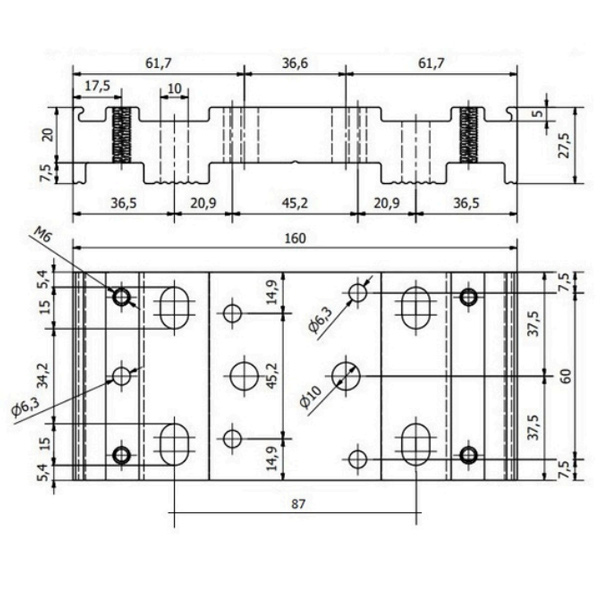 Platine de fixation sur vérins en aluminium pour poteau de clôture Stronger