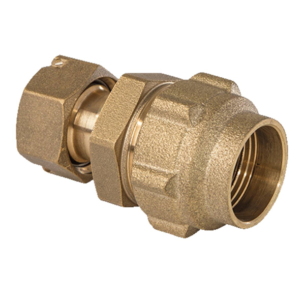 RACCORD A ECROU PRISONNIER LAITON DZR_GAMME U-CAN_DIAM EXT.25_ECROU20X27_PAR 15