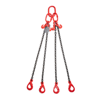Élingues de levage en chaîne 4 brins : 10,0 mm - 2,00 m - Crochets CSC + Raccourcisseurs - Charge max. 4,75 T / 6,7 T
