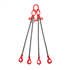 Élingues de levage en chaîne 4 brins : 10,0 mm - 2,00 m - Crochets CSC + Raccourcisseurs - Charge max. 4,75 T / 6,7 T