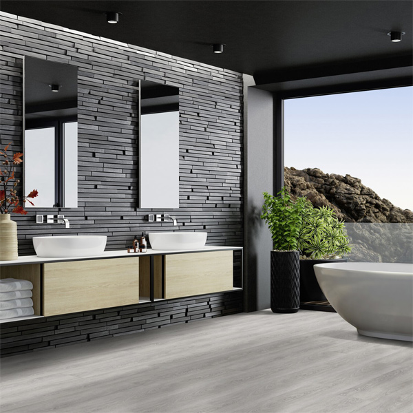 Lame vinyle clipsable imitation bois - Virtuo 55 Rigid Acoustic - 125,0 CM x 22,9 CM - ép. 5,70 MM - Bohem Dark Grey