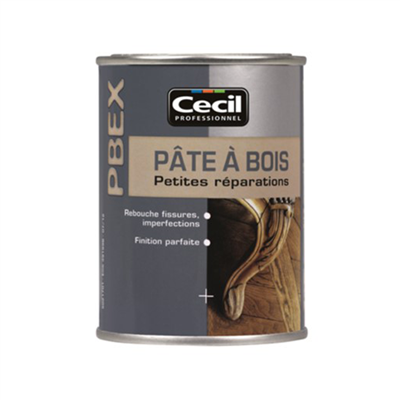 Pâte à bois pour petites réparations intérieures - PBEX Cecil - Chêne clair - Pot 250 grammes