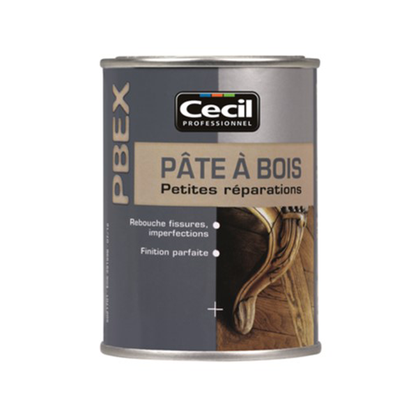 Pâte à bois pour petites réparations intérieures - PBEX Cecil - Chêne clair - Pot 250 grammes