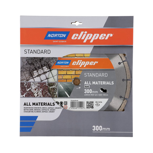 Disque Diamant standard multimateriaux Ø300x20mm Norton Clipper