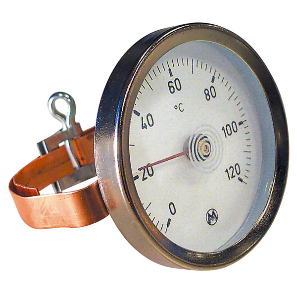 THERMOMETRE 63 AXIAL PLONGEUR 45 CADRAN 0 / 120°