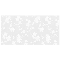 Faïence salle de bain en grès cérame émaillé - Noah blanc mat à motif floral - 60,0 CM x 31,6 CM - ép. 9,50 MM