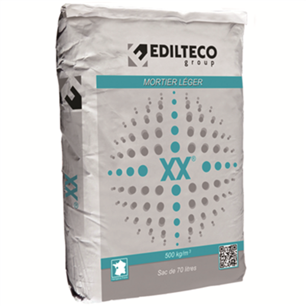 Mortier léger prêt à l'emploi isolant et fibré - XX®