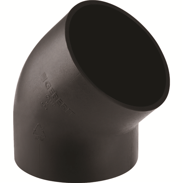 Coude Geberit PE: 45°, d=125mm