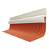 Solin à bavette en alu Lahe Top Alu avec porte solin beige à pli - Rouge - 200,0 MM x 2,00 M