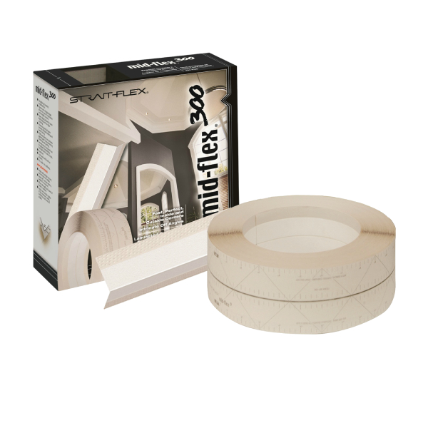 Bande Straitflex Mid Flex 300 5300 - Protection d'angles plaque de plâtre - Rouleau de 30,5 m x 76 mm