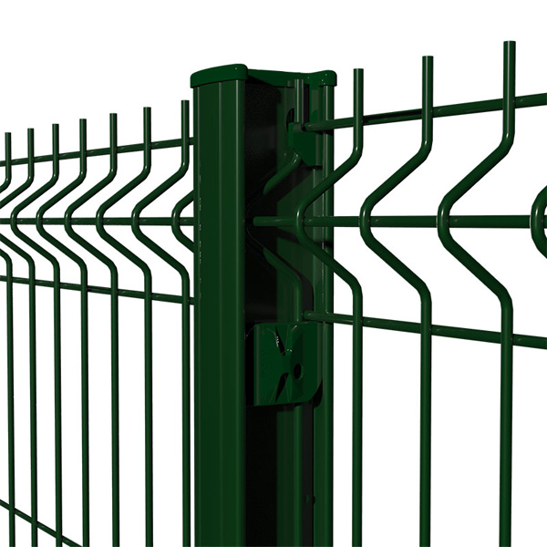 Clip de fixation Easyclip en aluminium plastifié vert RAL6005 pour poteau Easyclip et grillage rigide Moreda