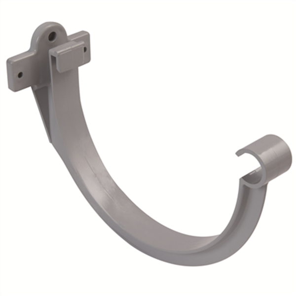 Crochet bandeau Nicoll pour gouttière demi-ronde - Développé de 33 cm - Largeur 200 mm - Techtan - Gris