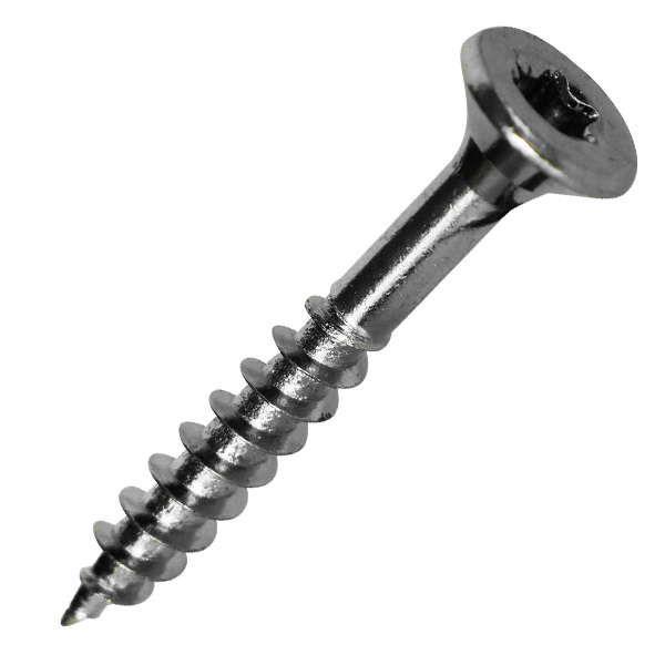 Vis bois et agglo en acier zingué tête fraisée empreinte Torx - 4,0 MM x 30,0 MM/18,0 MM - Boîte de 500