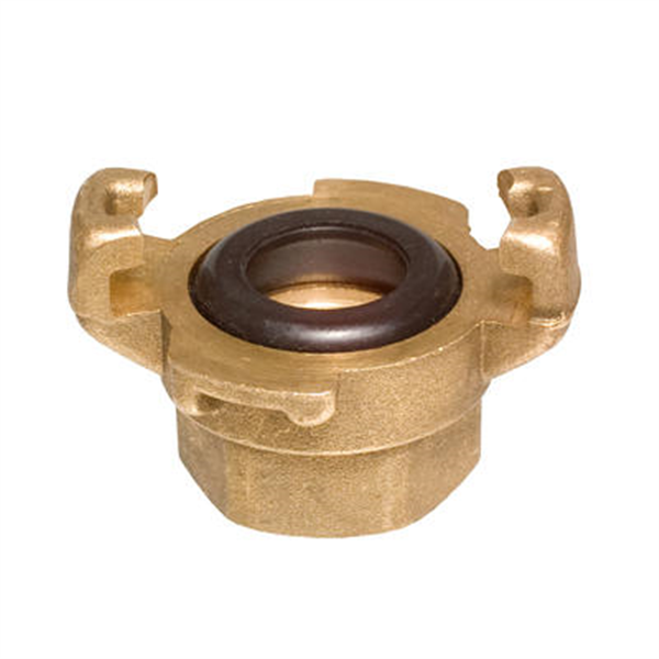 Raccord express femelle à collerette avec joint pour tuyau arrosage - 20 x 27 - 3/4" - Fitt - Laiton