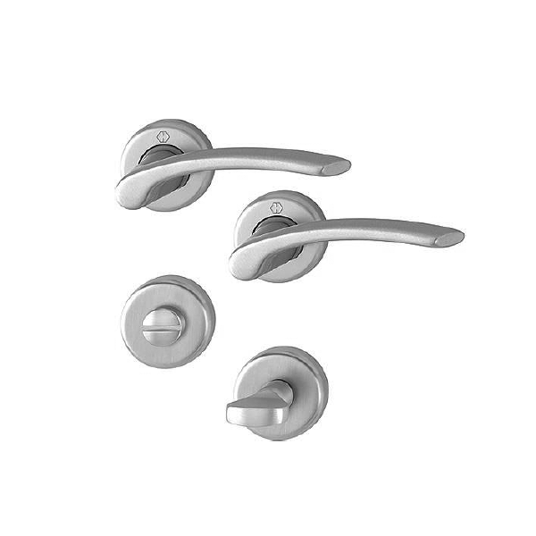 Ensemble sur rosace clé à condamnation Ibiza Hoppe aluminium porte de 38-42mm carré 7mm