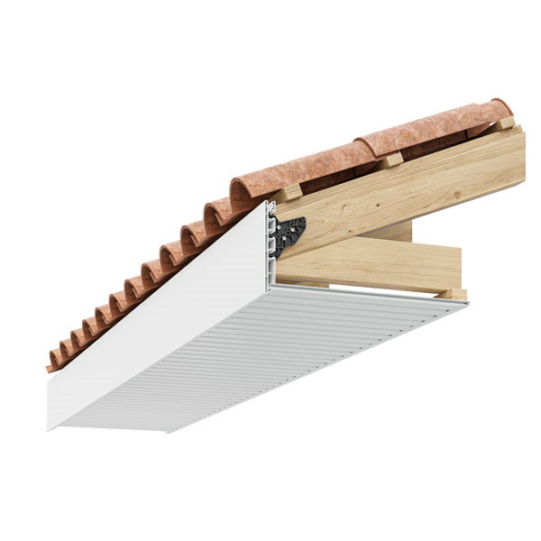 Lambris PVC de sous toiture Blanc - 4 frises alvéolaires - 250 MM x 10,00 MM - Long. 4,00 M