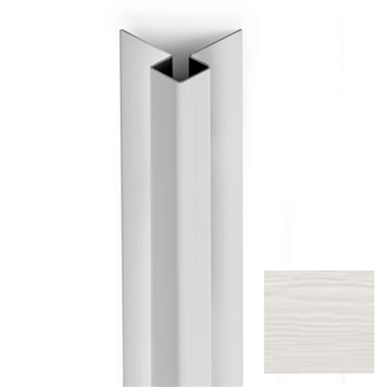 Profil d'angle extérieur pour bardage Cedral Click - aluminium laqué Blanc Everest C01 - longueur 3,00 M