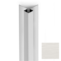 Profil d'angle extérieur pour bardage Cedral Click - aluminium laqué Blanc Everest C01 - longueur 3,00 M