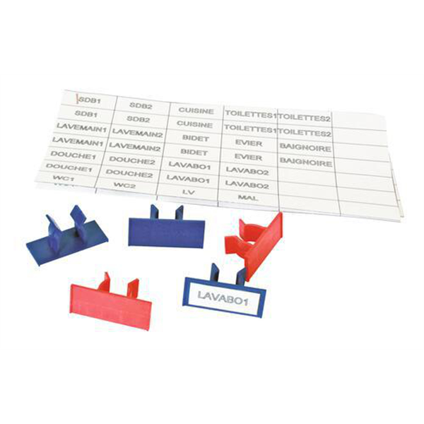 100 Clips d'identification de réseau - 50 clips bleus et 50 clips rouge