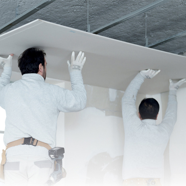 Plaque de plâtre pour plafond ultra légère - Knauf Lightboard Horizon 4 bords amincis - 2,50 M x 1,20 M - ép. 12,50 MM