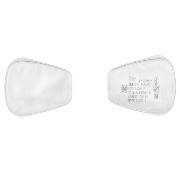 Filtres à particules trapézoïdales série 5000 3M pour masque et demi-masque - 1 paire