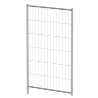 Portillon grillagé pour clôture mobile de chantier - Heras - Acier galvanisé - Hauteur 2M