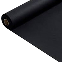 Voile de verre noir pour isolation acoustique des plafonds suspendus perforés - Rouleau de 50 m - Largeur de 1 m