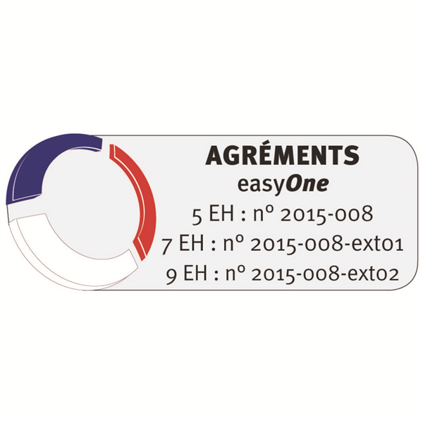 Micro-station d'épuration EasyOne 5EH passage piétons mini-dôme armoire interne