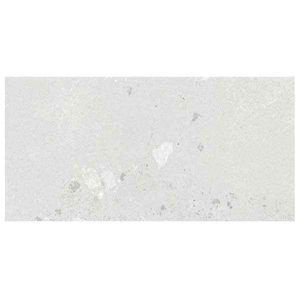 Faïence salle de bain effet carrelage terrazzo - Castone - 60,0 CM x 30,0 CM - ép. 8,00 MM - Blanc gris papier