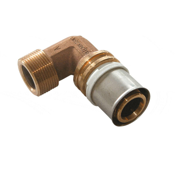 COUDE MALE A SERTIR 90°40 x 1"1/4-LAITON POUR SYSTEME MULTICOUCHES *867.40.785*