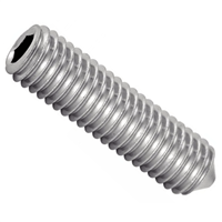 Vis à métaux sans tête six pans creux bout pointeau inox A2 DIN 914 ISO 4027 M4x16 - boîte de 100
