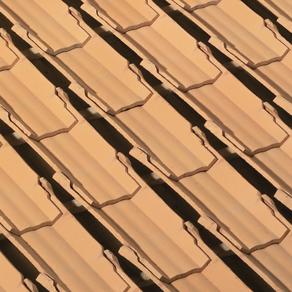 Tuile de courant à fond plat en terre cuite - Système Stop - pour toitures exposées au vent - Ovre