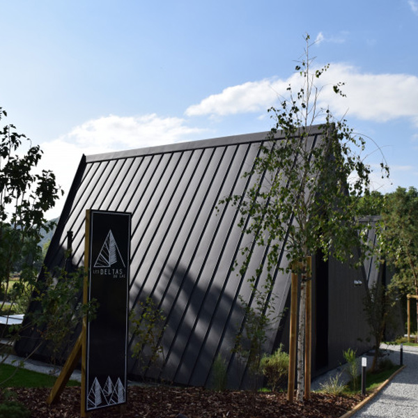 Tôle bac acier 0,50 MM prélaqué aspect joint debout Clipeo Bacacier - 450 MM x 2100,0 MM - Gris terre d'ombre RAL7022