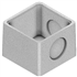 Rehausse en béton pour boîte d'eau pluviale RBA de dimensions intérieures 30x30 CM - hauteur 25 CM