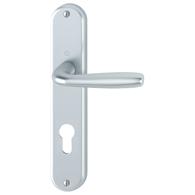 Poignée de porte clé en I SAN DIEGO Hoppe Alu finition argent pour porte 40 - 46 mm