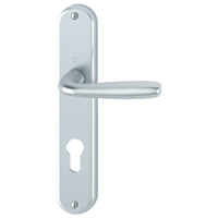 Poignée de porte clé en I SAN DIEGO Hoppe Alu finition argent pour porte 40 - 46 mm