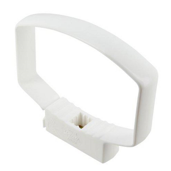 Collier à clipser Nicoll COMGT pour tube de descente de gouttière ovoïde de 105 x 76 mm - Techtan Blanc