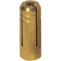 Chevilles à expansion pour fixation béton, pierre, brique - Edia M6 x 21,5 mm - Laiton - Lot de 100