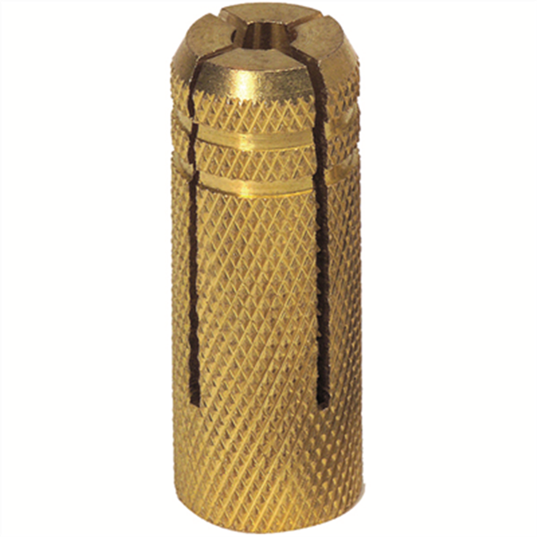 Chevilles à expansion pour fixation béton, pierre, brique - Edia M6 x 21,5 mm - Laiton - Lot de 100